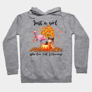 Flamingo Scarf Autumn tshirt Just a girl who love fall and flamingo t-shirt Hoodie